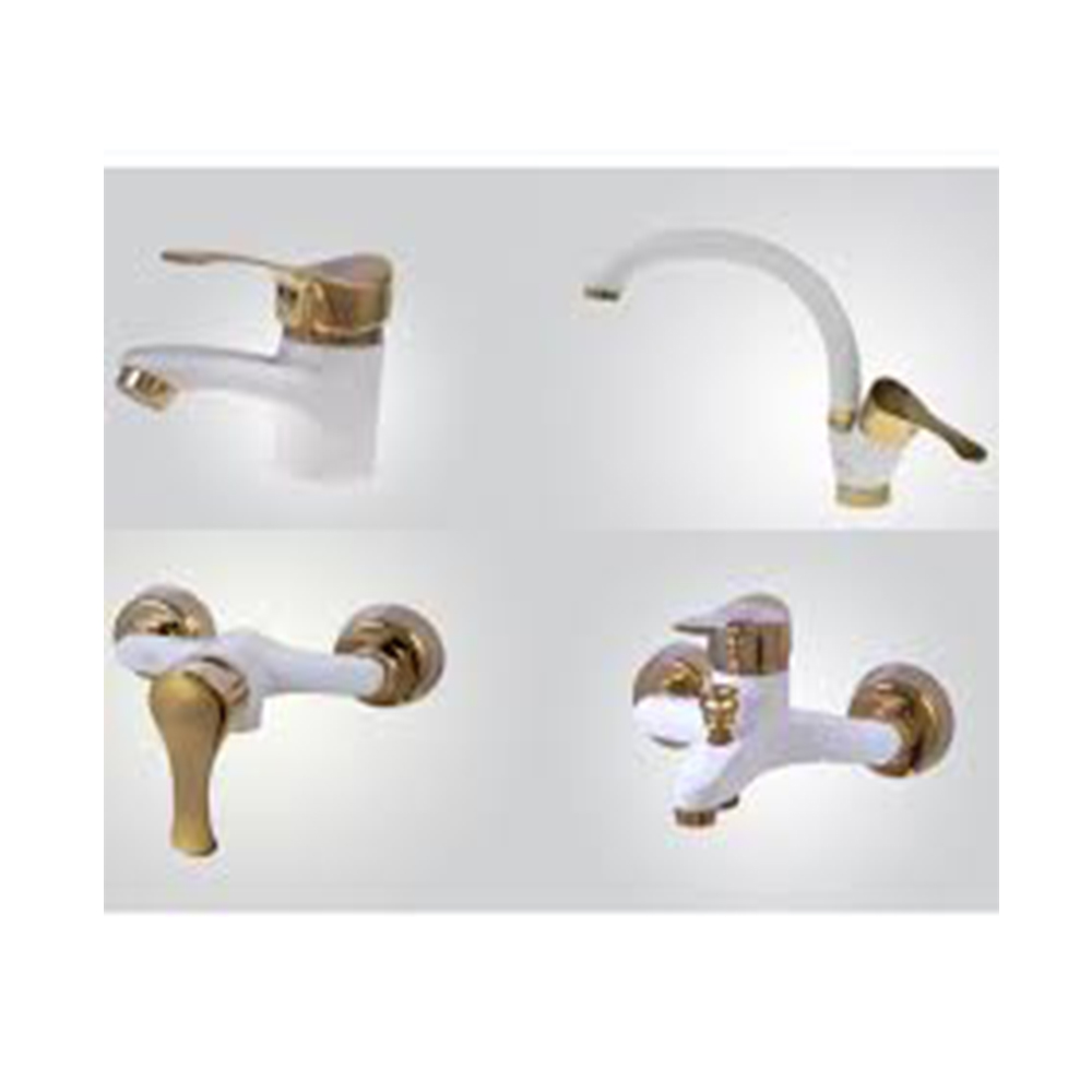 شیرآلات ترموزا مدرن مدل مروارید رنگ سفید طلایی