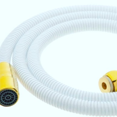 شلنگ توالت برنجی سفید طلایی