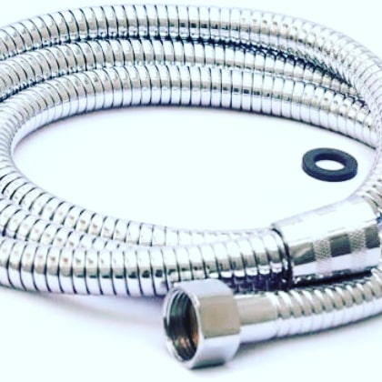 شلنگ توالت برنجی کروم براق