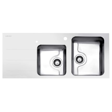 سینک استیل البرز مدل کریستال سفید