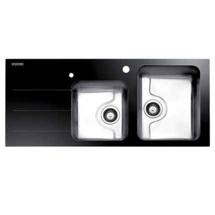 سینک استیل البرز مدل کریستال مشکی