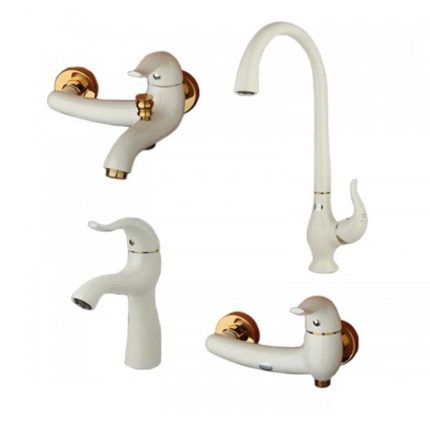 شیرآلات راسان مدل اکتاو شیری طلایی