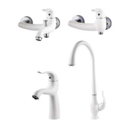 شیرآلات راسان مدل اکتاو شیری کروم