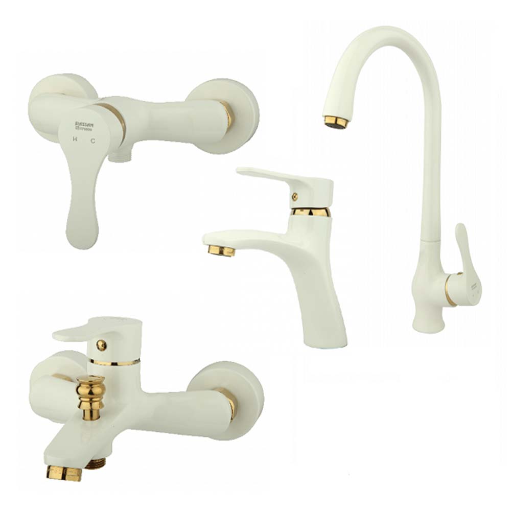 شیرآلات راسان مدل صدف شیری طلایی