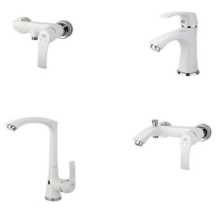 شیرآلات راسان مدل لوتوس سفید