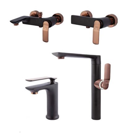 شیرآلات راسان مدل آوات مشکی رزگلد