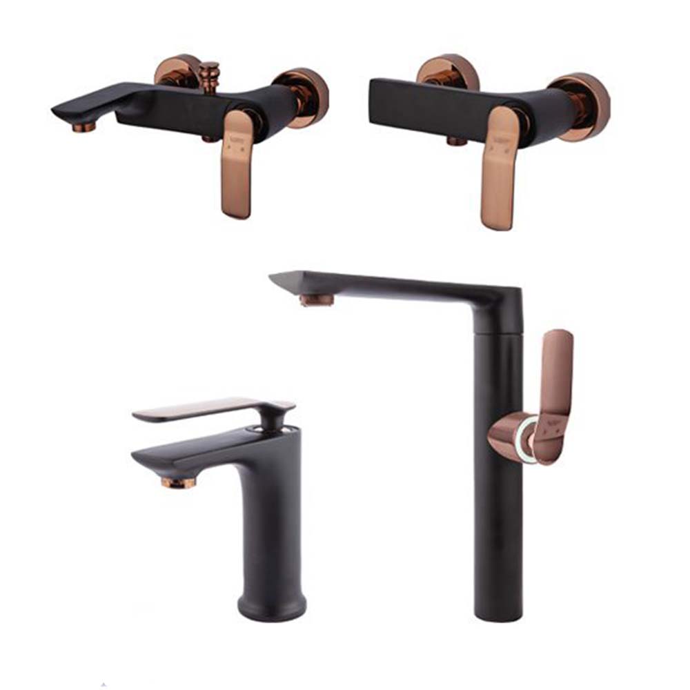 شیرآلات راسان مدل آوات مشکی رزگلد