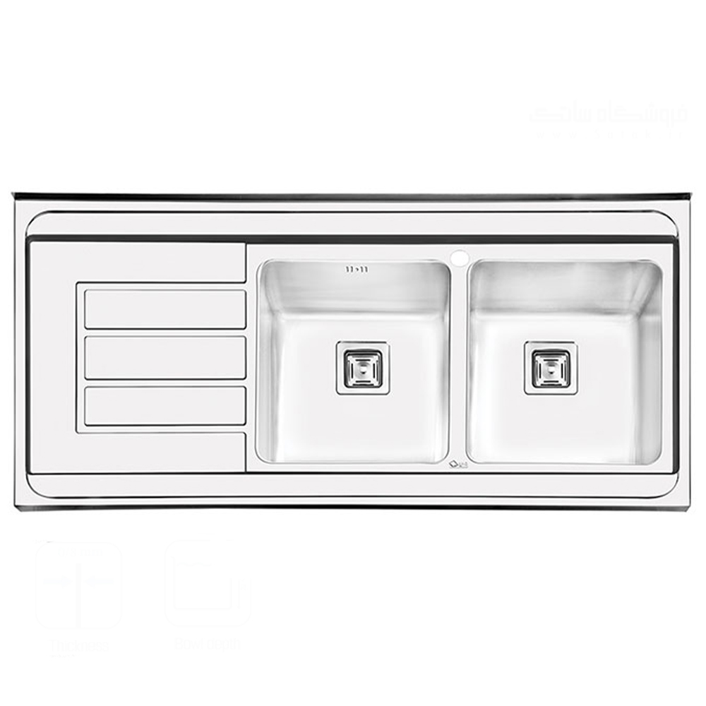 سینک ایلیا استیل مدل 1062 روکار