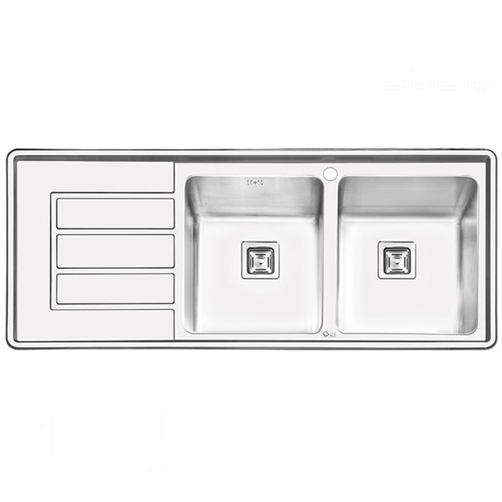 سینک ایلیا استیل مدل 2062 توکار